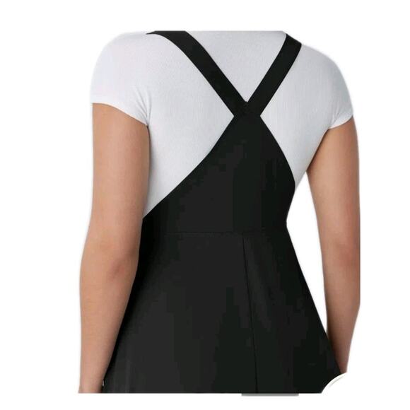 Halara Breezeful Pockets Flowy Quick Dry Midi Casual Dress in Black Size 8- New - Picture 4 of 9